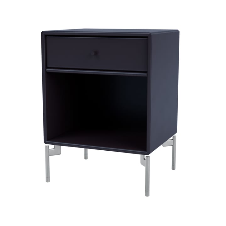 Dream bedside table - Shadow 147, chrome legs - Montana