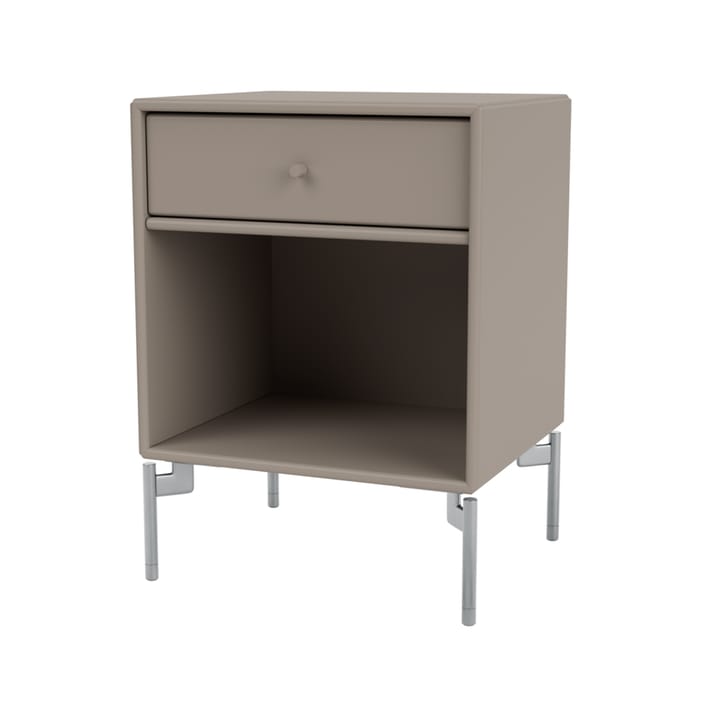 Dream bedside table - Truffle 141, chrome legs - Montana