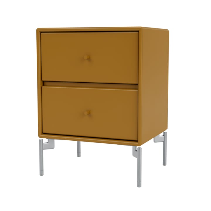 Drift bedside table - Amber, chrome legs cm - Montana