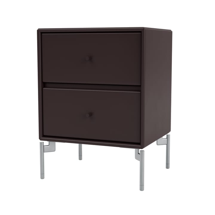 Drift bedside table - Balsamic 160, chrome legs cm - Montana