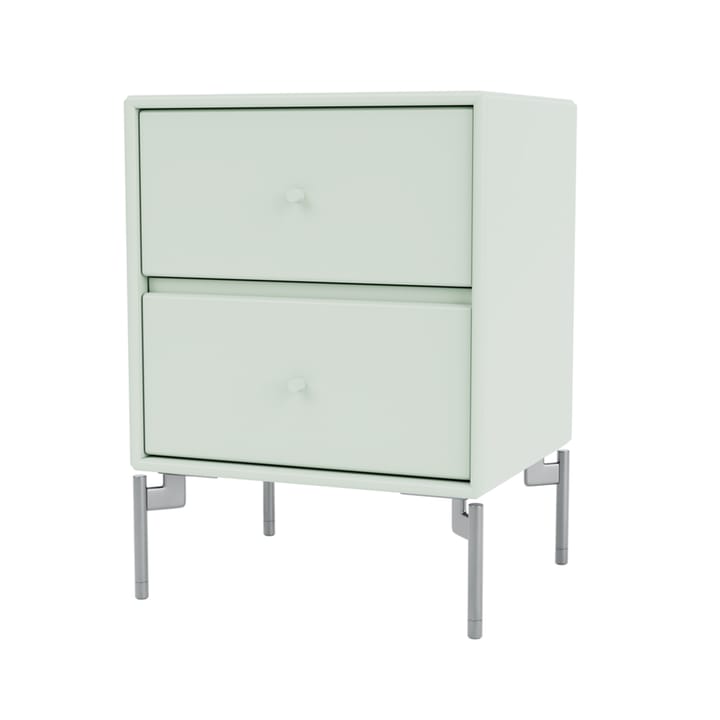 Drift bedside table - Mist 161, chrome legs cm - Montana