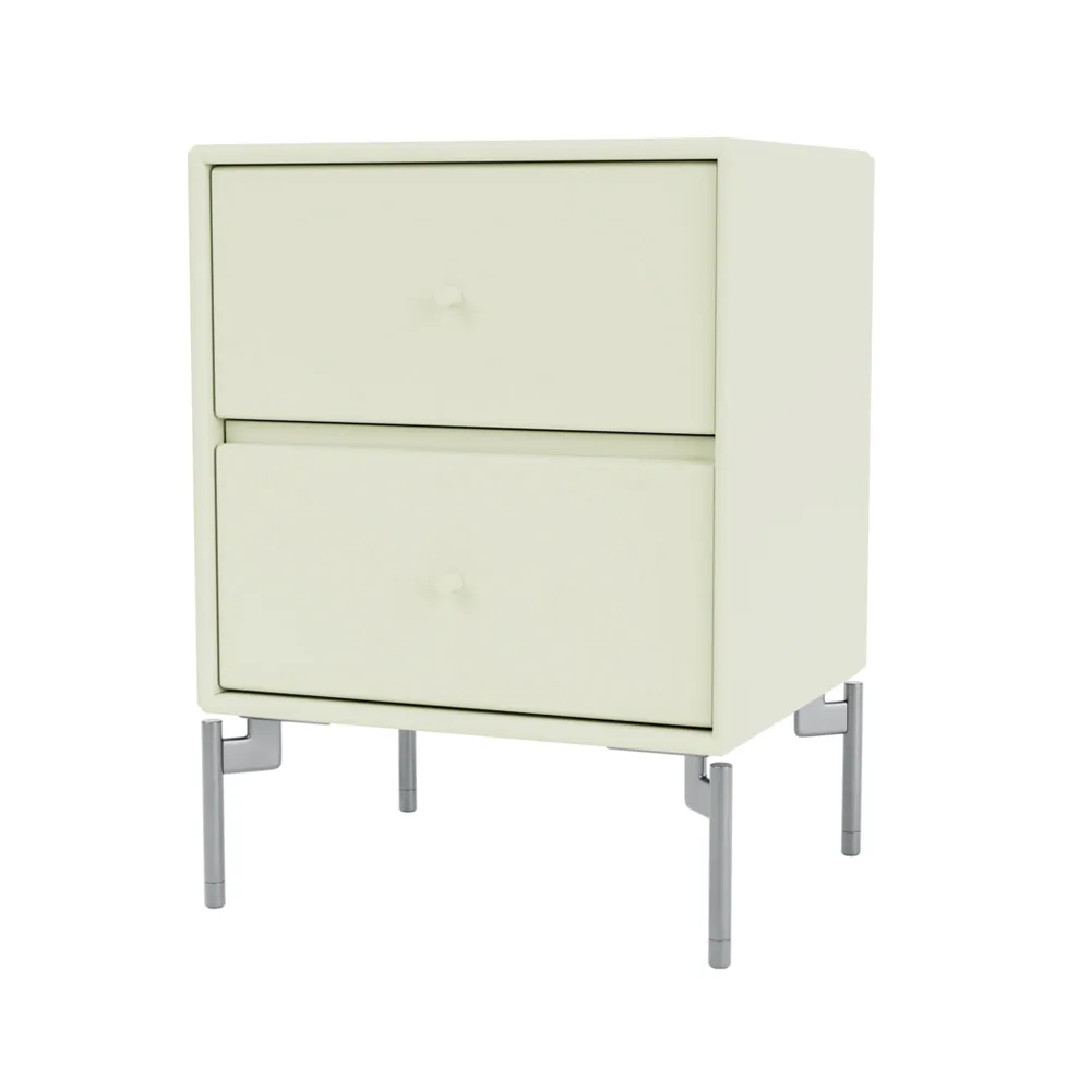 Montana Drift bedside table Pomelo 140, chrome legs cm