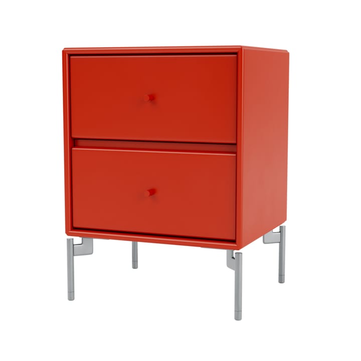 Drift bedside table - Rosehip 145, chrome legs cm - Montana