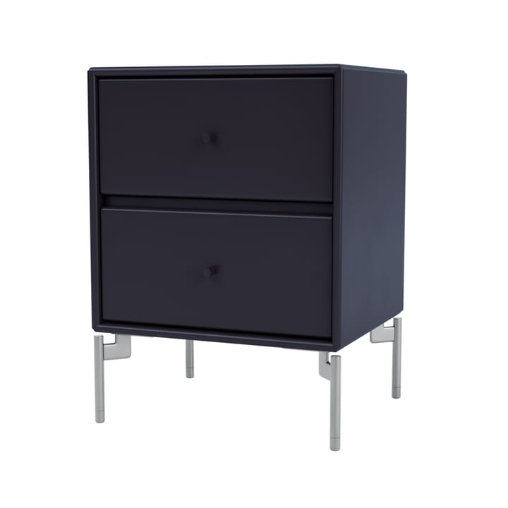 Drift bedside table - Shadow 147, chrome legs cm - Montana