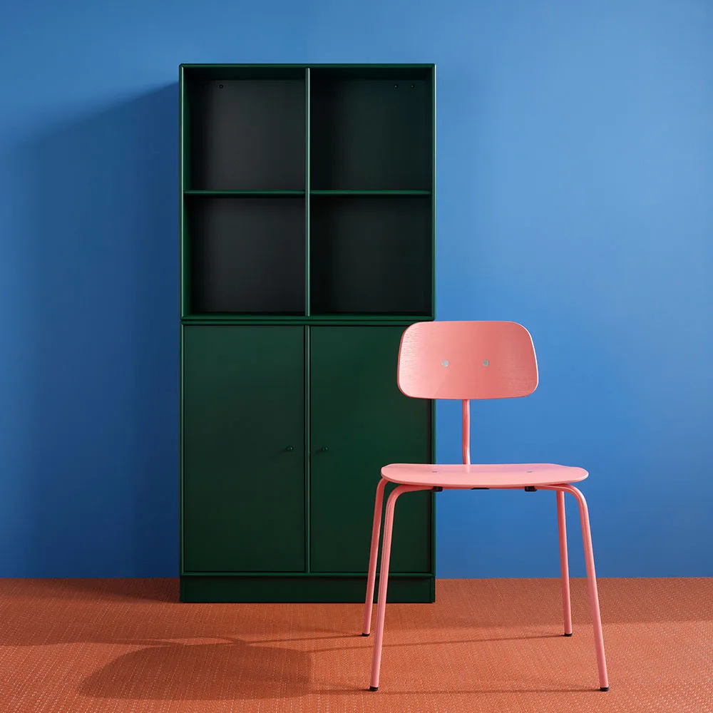 Kevi 2060 chair, Rhubarb laquered stand-stained ash Montana