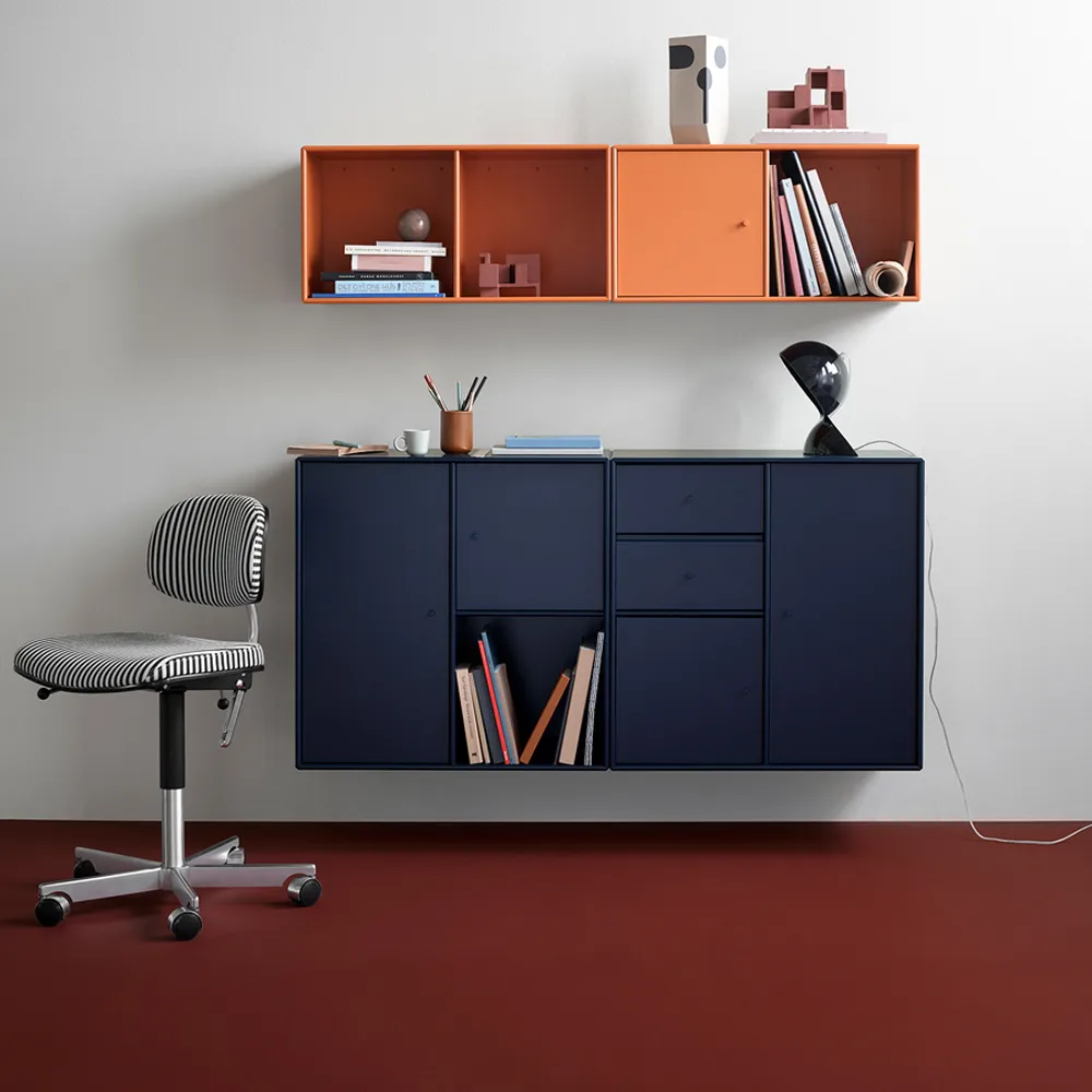 Line shelf module wall hung 1 door, Graphic 100 Montana