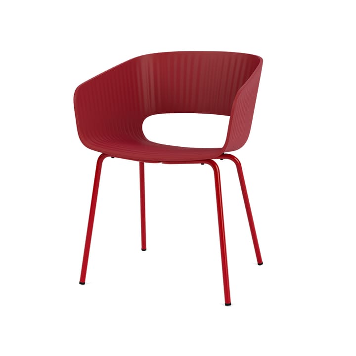 Marée 401 chair - Beetroot legs lacquered metal  - Montana