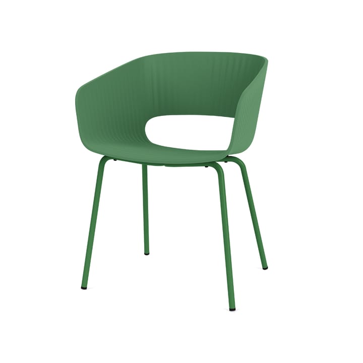 Marée 401 chair - Parsley 152 lacquered metal legs - Montana