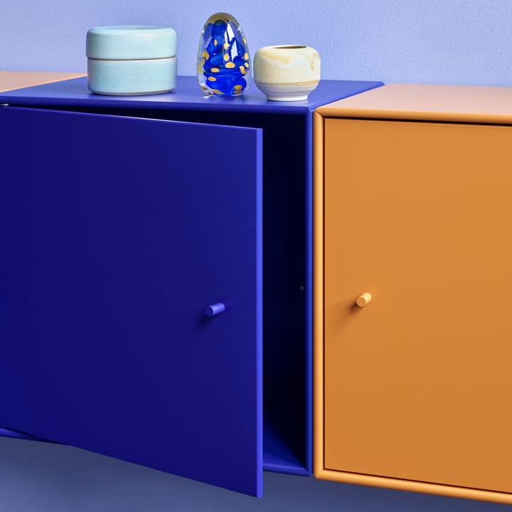 Montana Mini 1103 shelf module, Amber 142. with door Montana