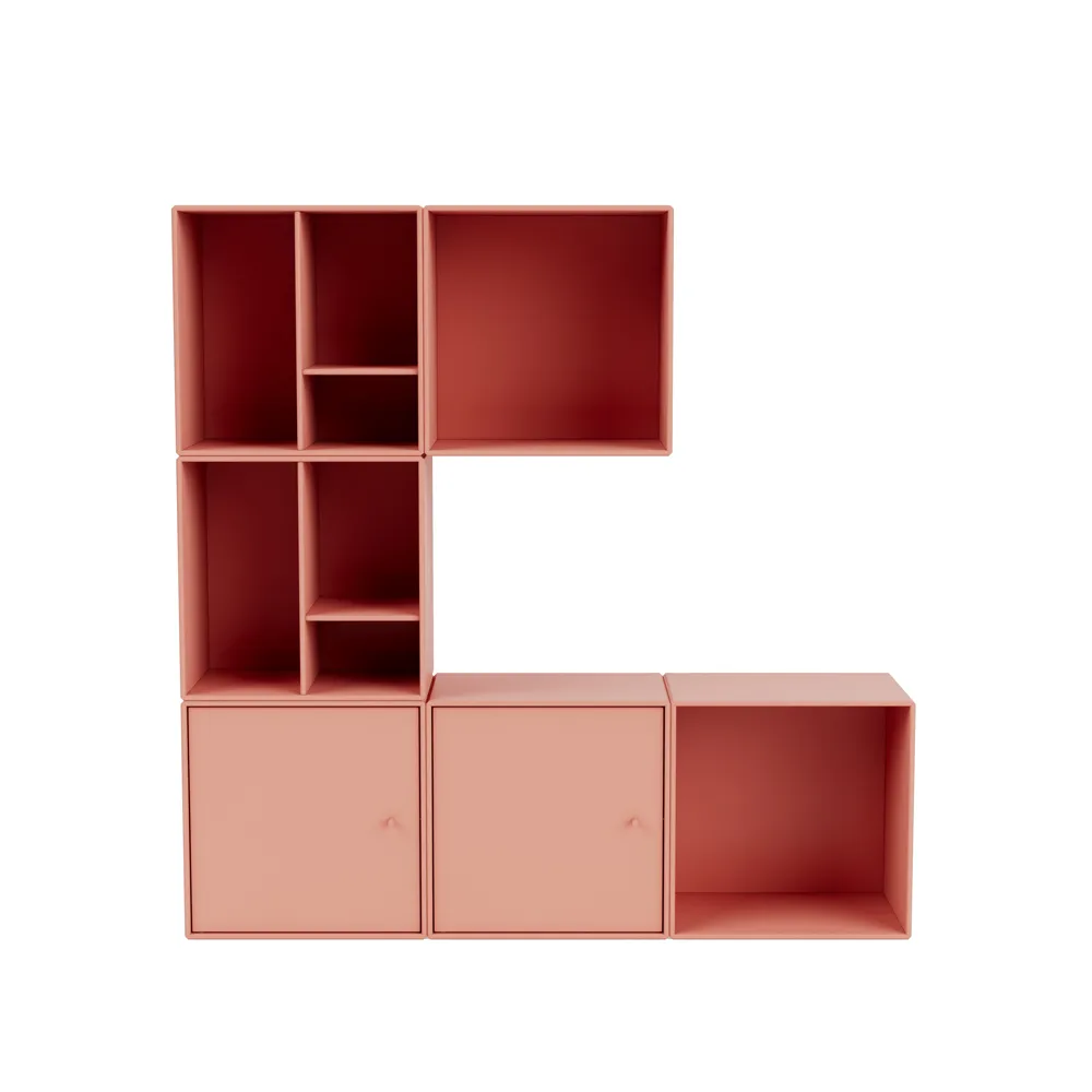 Montana Mini shelving system 6x2 Rhubarb Montana