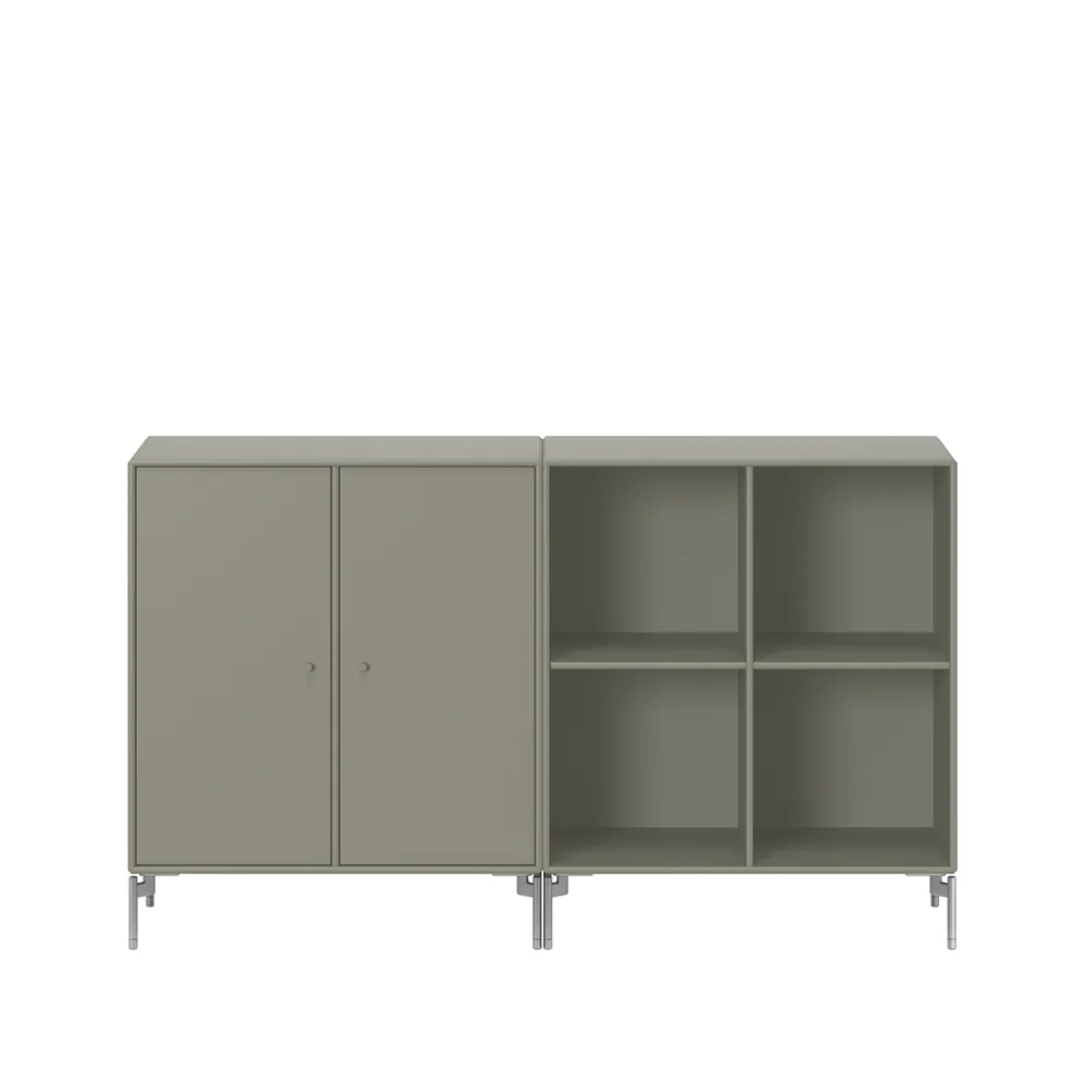 Pair side table, Fennel 144, chrome legs Montana