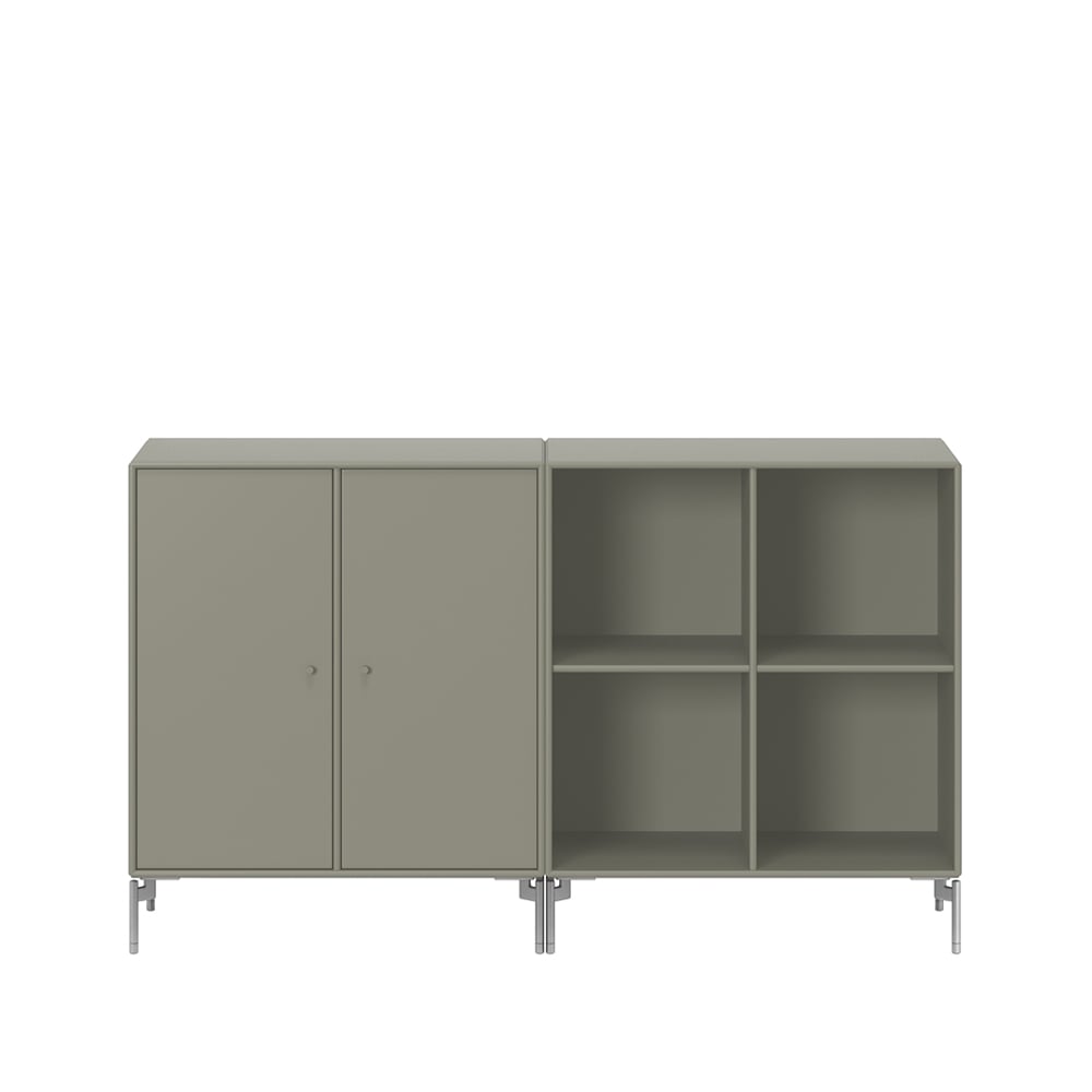 Montana Pair side table Fennel 144, chrome legs | Scandinavian Design | Dressers & sideboards | Green