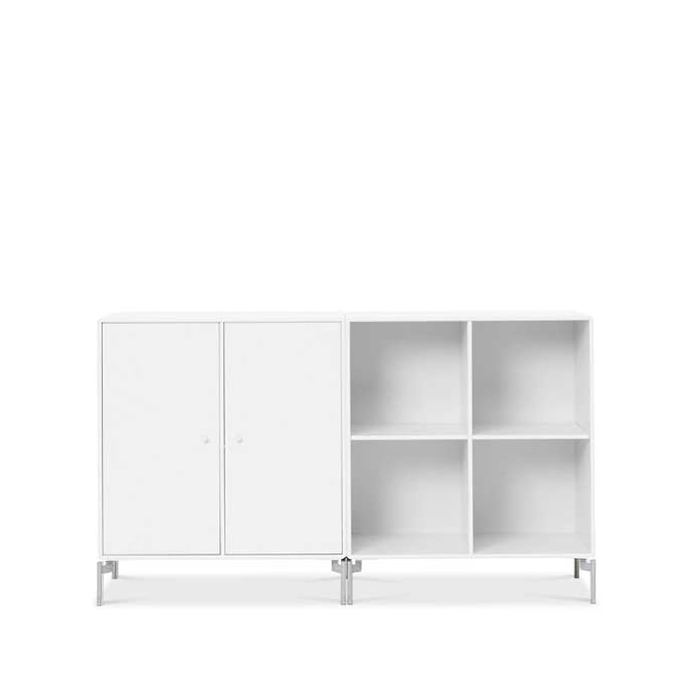 Montana Pair side table New white 101, chrome legs | Scandinavian Design | Dressers & sideboards | White