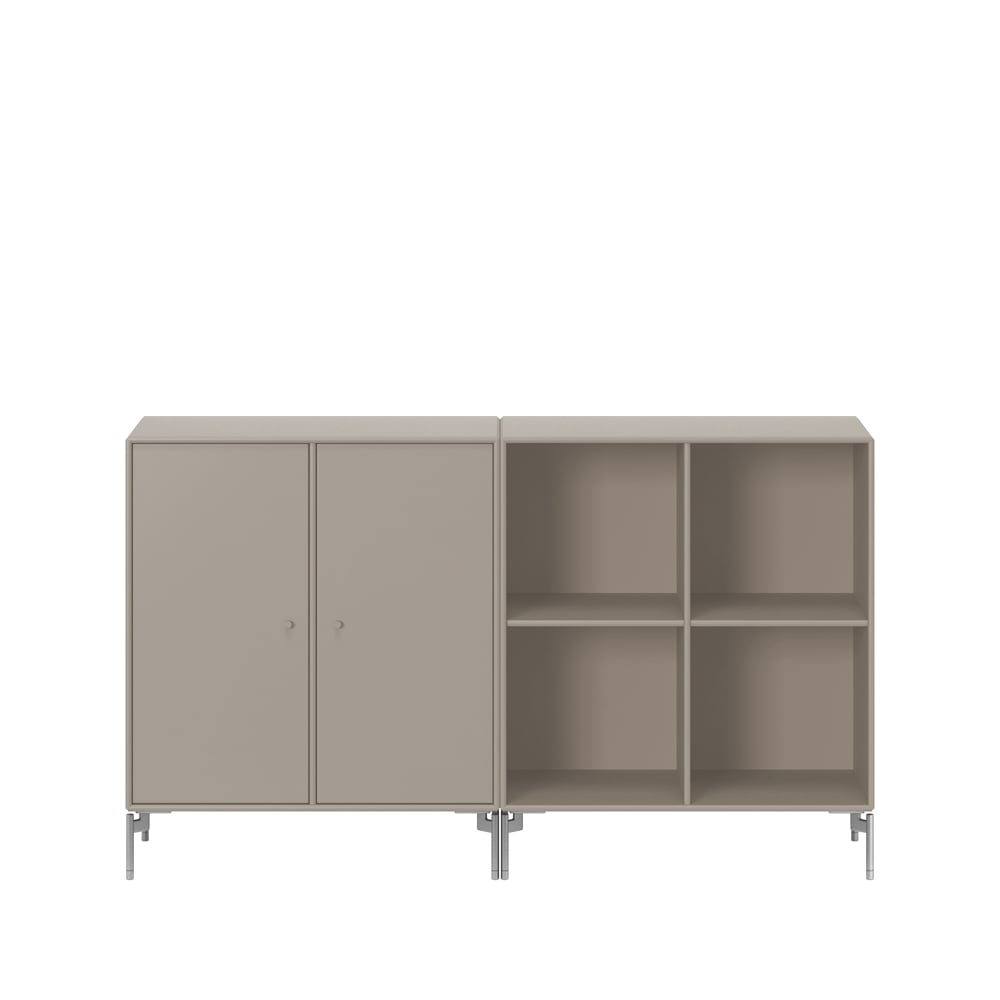 Montana Pair side table Truffle 141, chrome legs | Scandinavian Design | Dressers & sideboards | Beige