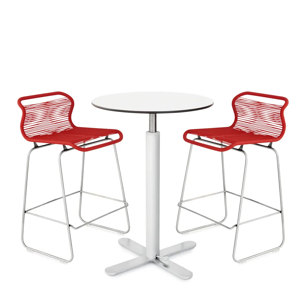 Panton One kitchen barstool, Scarlett, stainless steel Montana