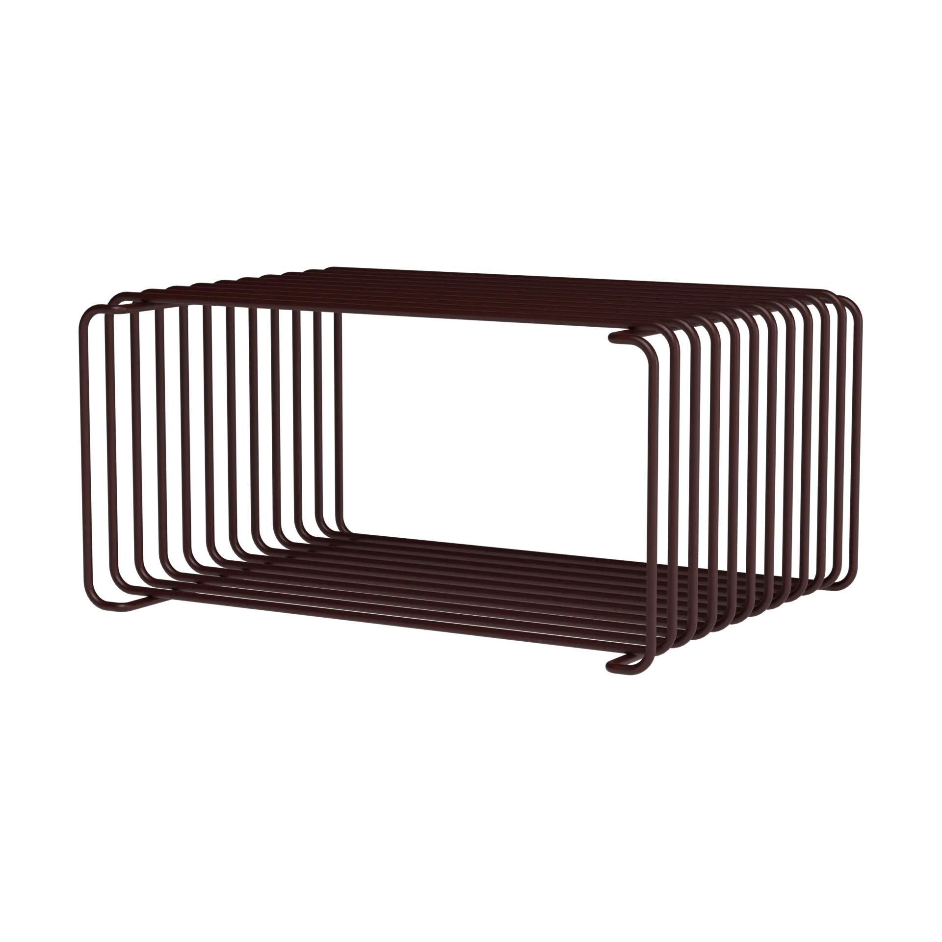 Panton Wire Half Height shelf 34.8x17.2x25.7 cm, Black red Montana