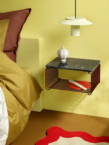 Panton Wire Half Height shelf 34.8x17.2x25.7 cm - Black red - Montana