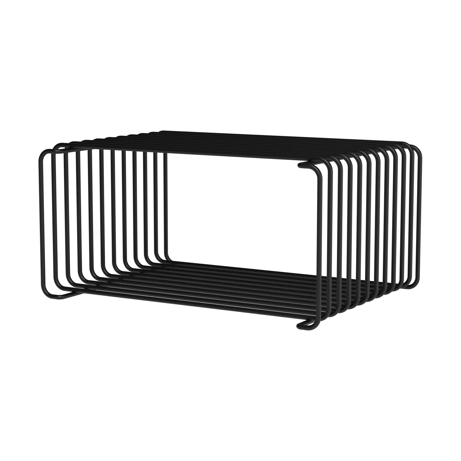 Panton Wire Half Height shelf 34.8x17.2x25.7 cm, Black Montana