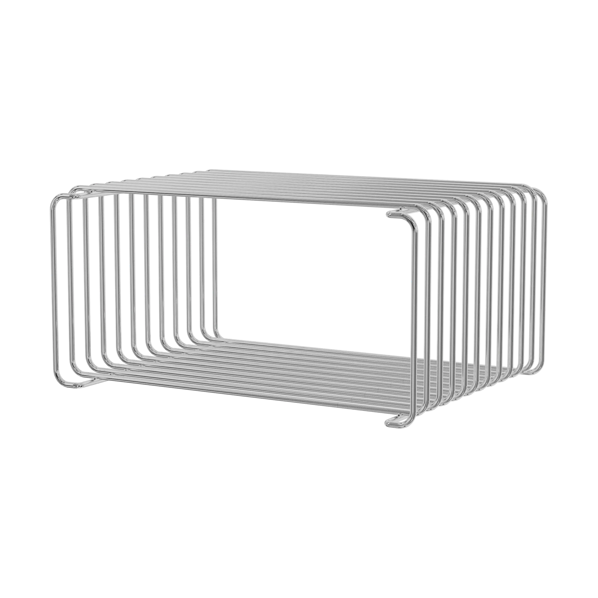 Panton Wire Half Height shelf 34.8x17.2x25.7 cm, Chrome Montana