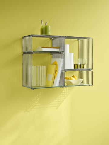 Panton Wire Half Height shelf 34.8x17.2x25.7 cm - Chrome - Montana