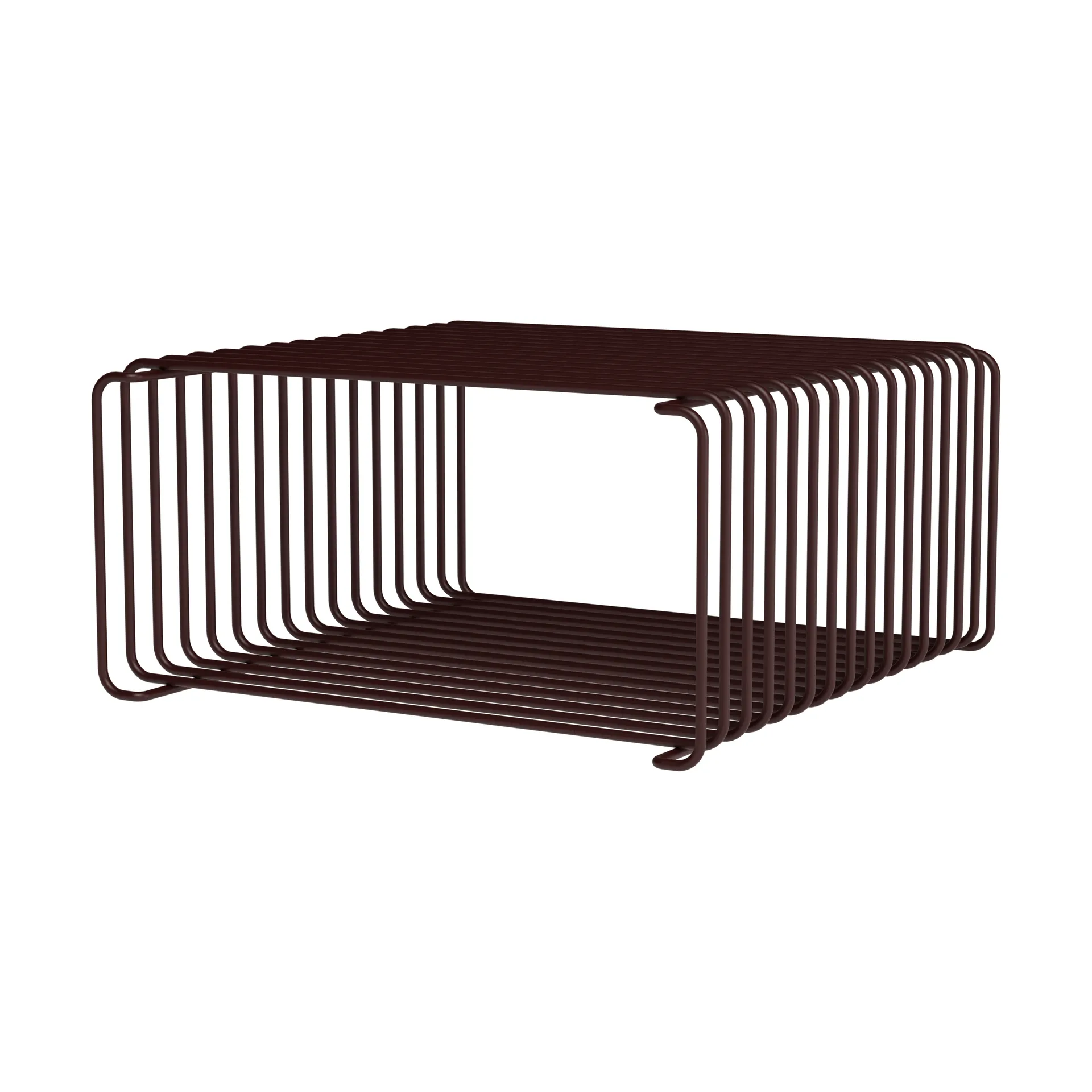 Panton Wire Half Height shelf 34.8x17.2x34.8 cm, Black red Montana