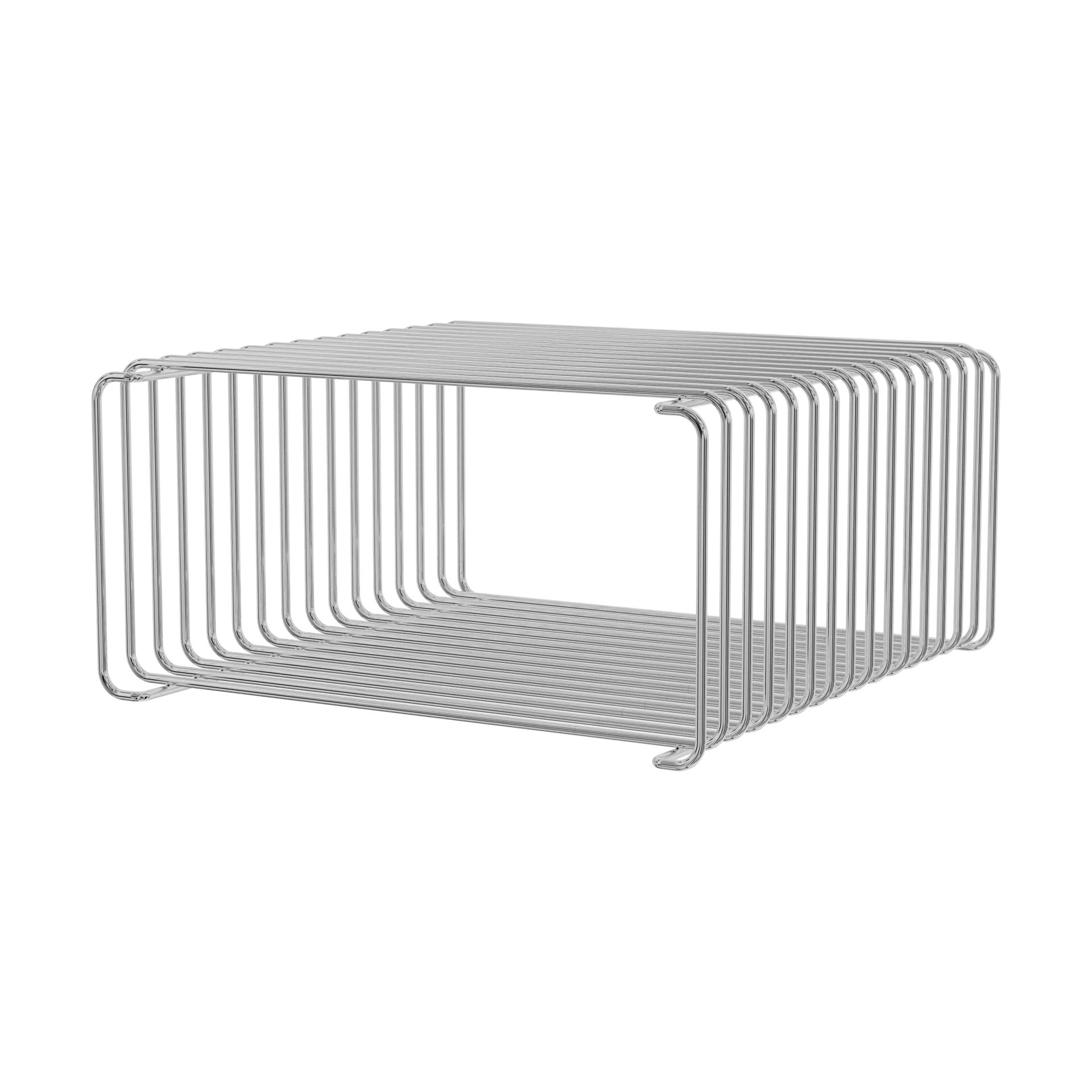 Panton Wire Half Height shelf 34.8x17.2x34.8 cm, Chrome Montana