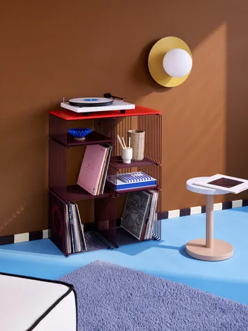 Panton Wire Single shelf 34,8x34,8x25,7 cm - Black red - Montana