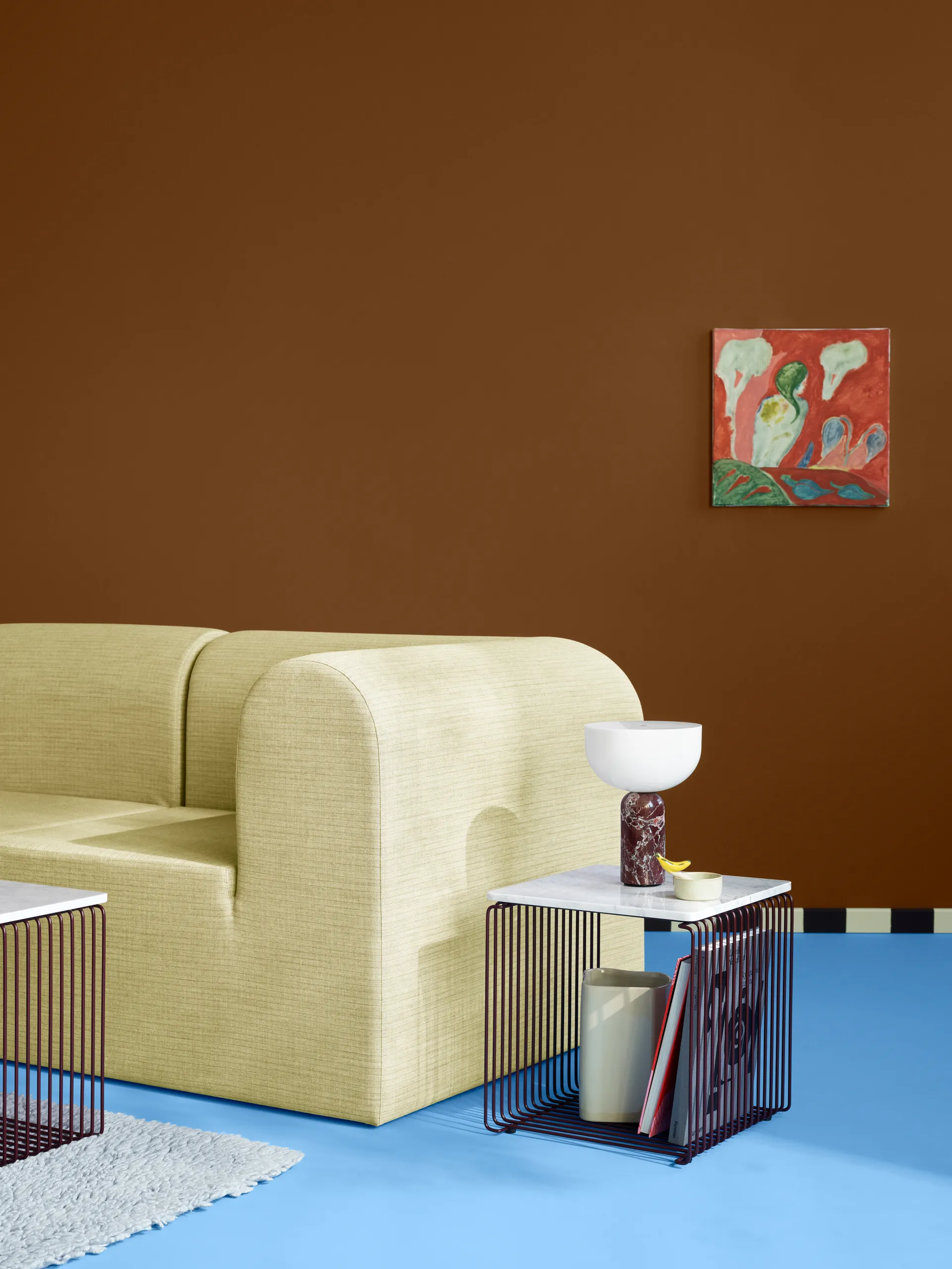 Panton Wire Single shelf 34,8x34,8x34,8 cm, Black red Montana