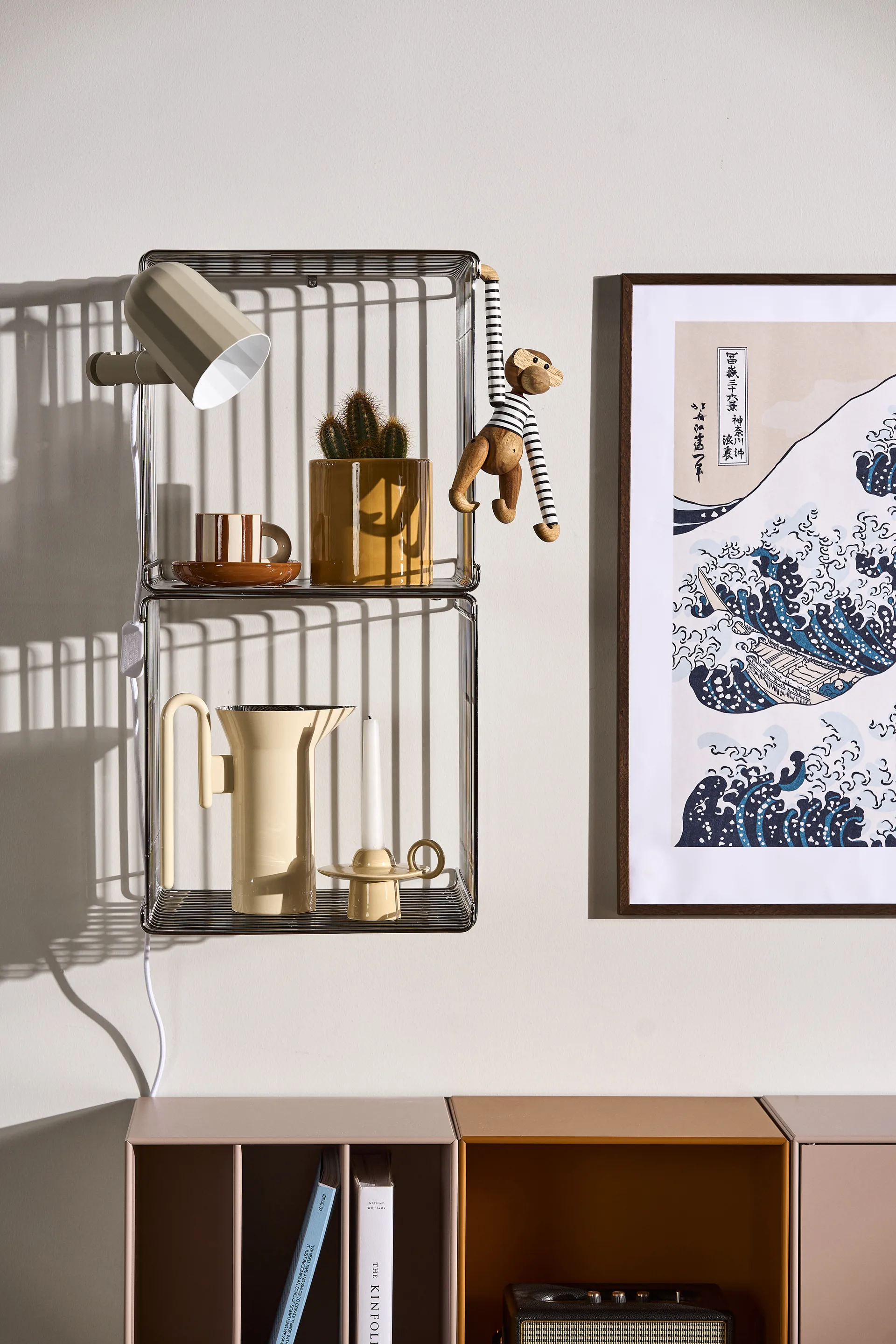 Panton Wire Single shelf 34,8x34,8x34,8 cm, Chrome Montana