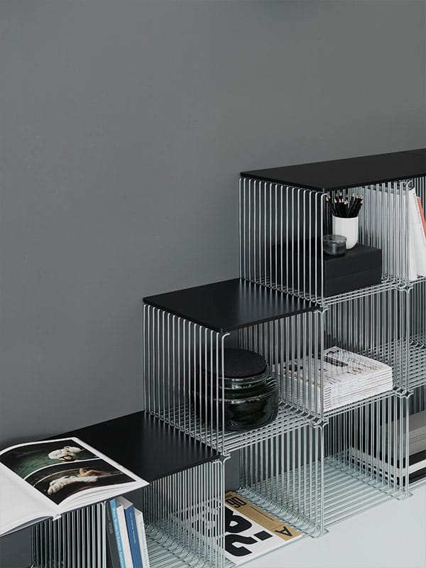 Panton Wire Single shelf 34,8x34,8x34,8 cm - Chrome - Montana