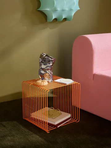 Panton Wire Single shelf 34,8x34,8x34,8 cm - Tangerine - Montana
