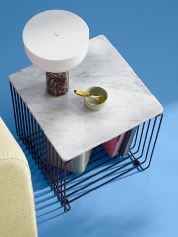Panton Wire tabletop 34.8x34.8 cm - White marble - Montana