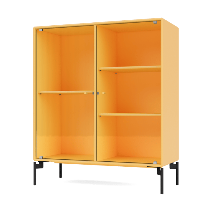 Ripple II display cabinet 69.6x82.2x30 cm - Acacia-legs black - Montana