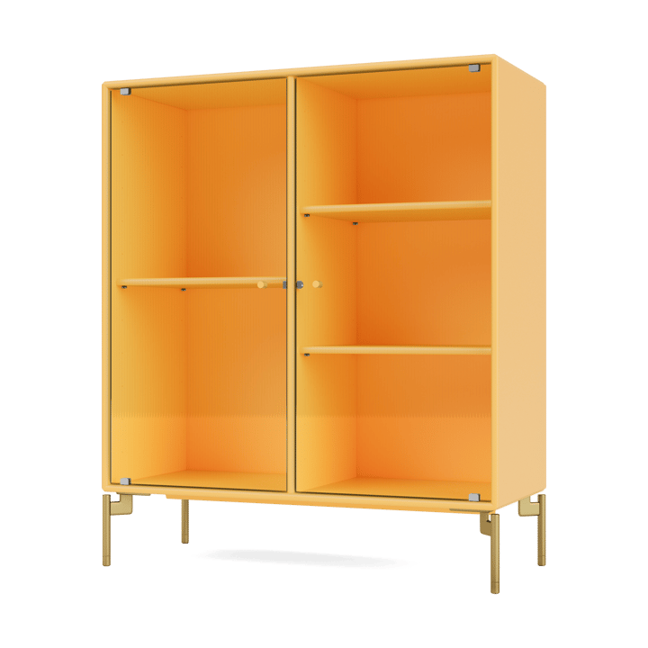 Ripple II display cabinet 69.6x82.2x30 cm - Acacia-legs brass - Montana