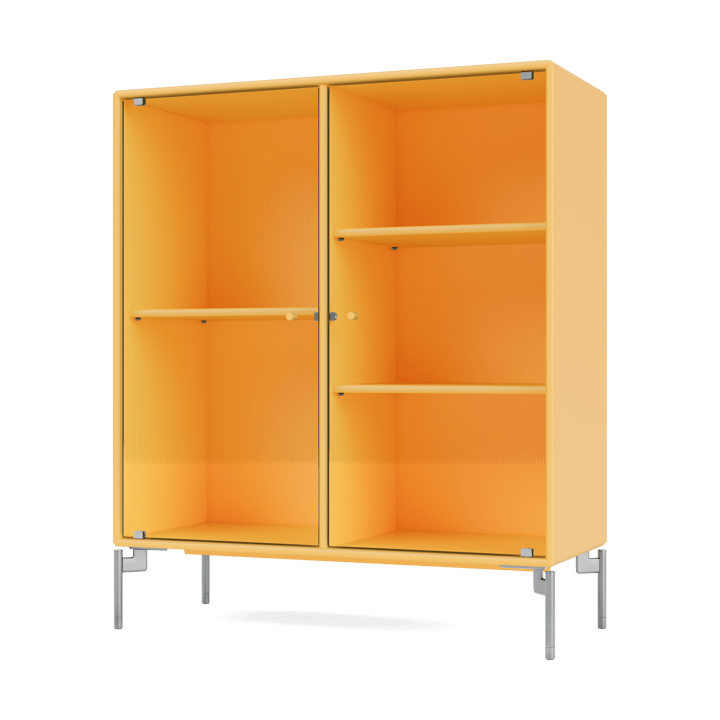 Ripple II display cabinet 69.6x82.2x30 cm - Acacia-legs chrome - Montana