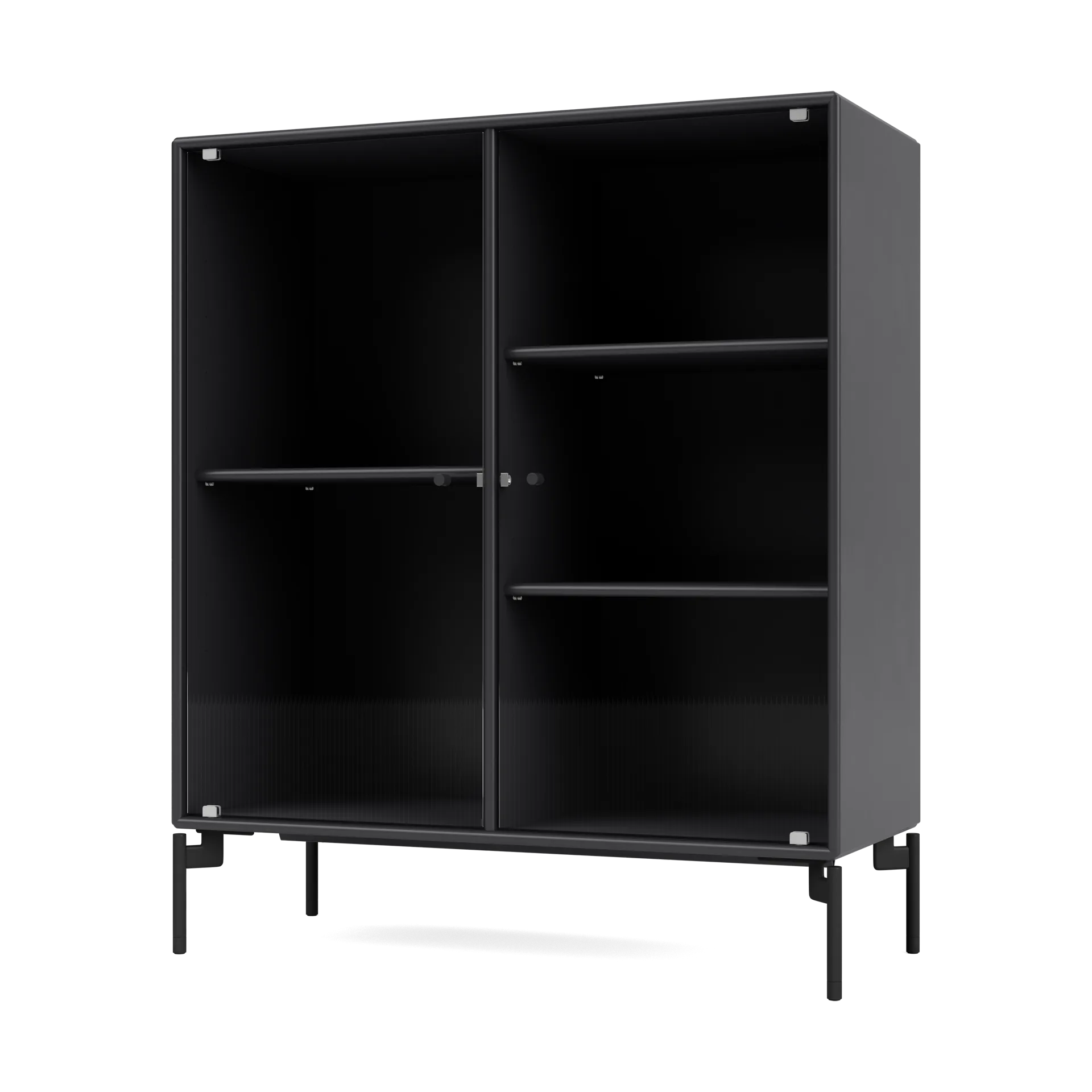 Ripple II display cabinet 69.6x82.2x30 cm, Anthracite-legs black Montana
