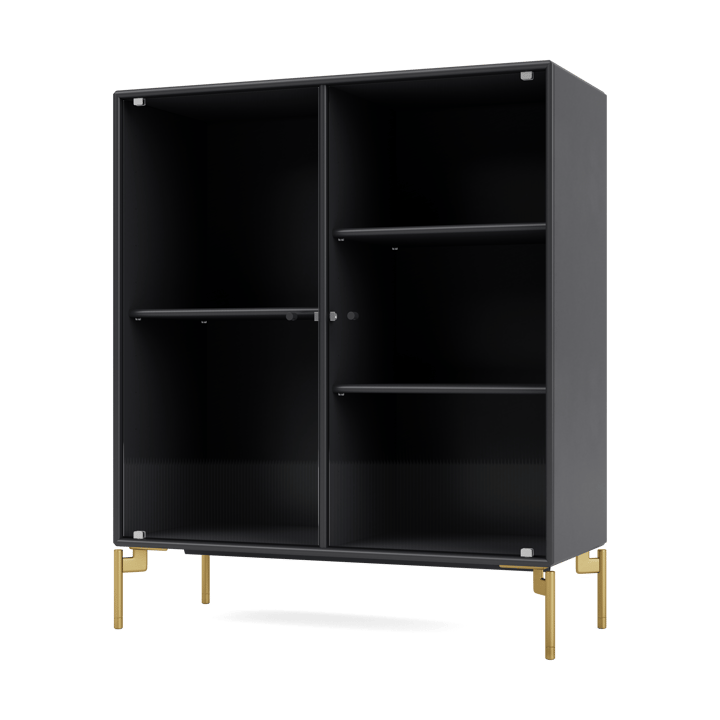 Ripple II display cabinet 69.6x82.2x30 cm - Anthracite-legs brass - Montana