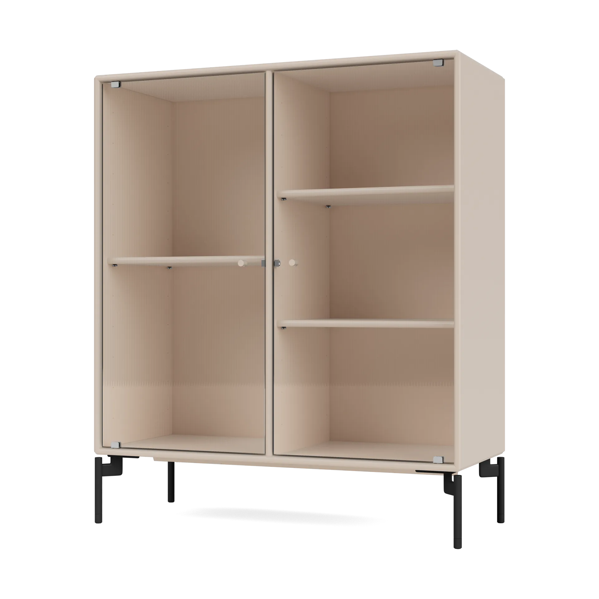 Ripple II display cabinet 69.6x82.2x30 cm, Clay-legs black Montana