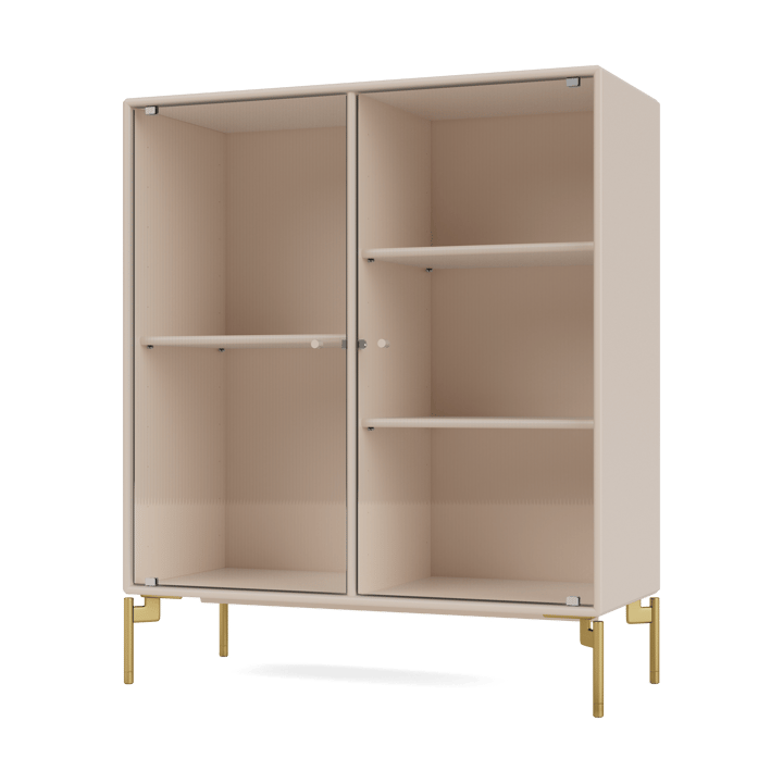 Ripple II display cabinet 69.6x82.2x30 cm - Clay-legs brass - Montana