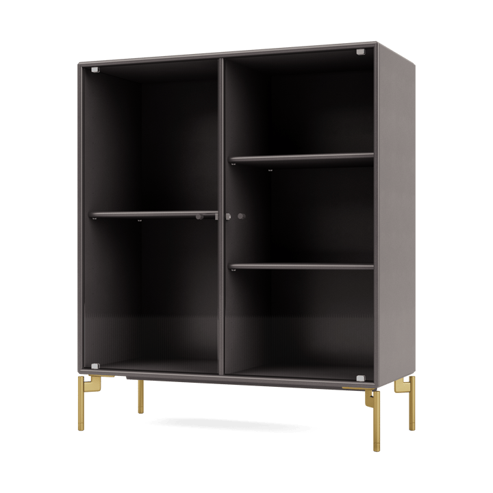 Ripple II display cabinet 69.6x82.2x30 cm - Coffee-legs brass - Montana