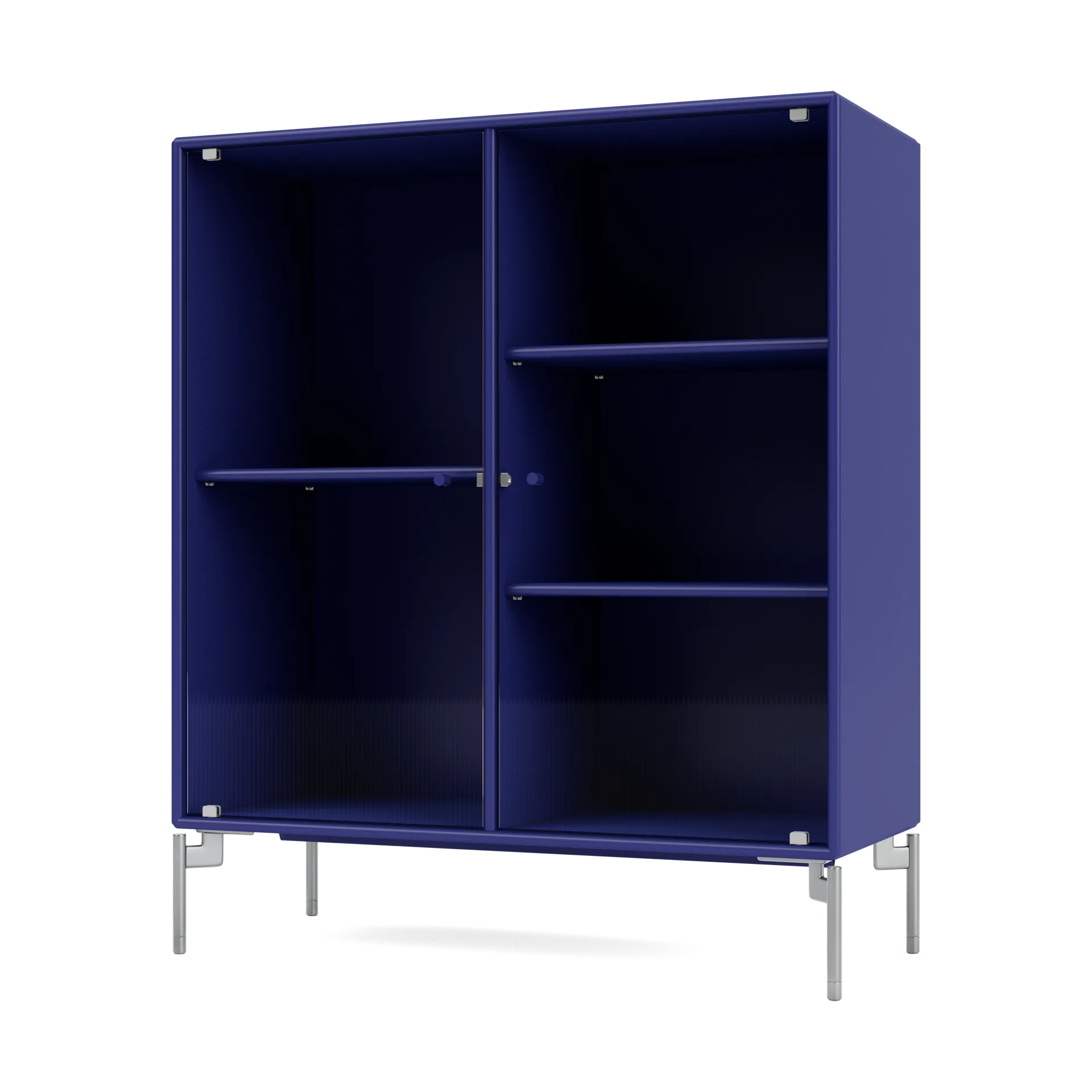 Ripple II display cabinet 69.6x82.2x30 cm, Monarch-legs chrome Montana