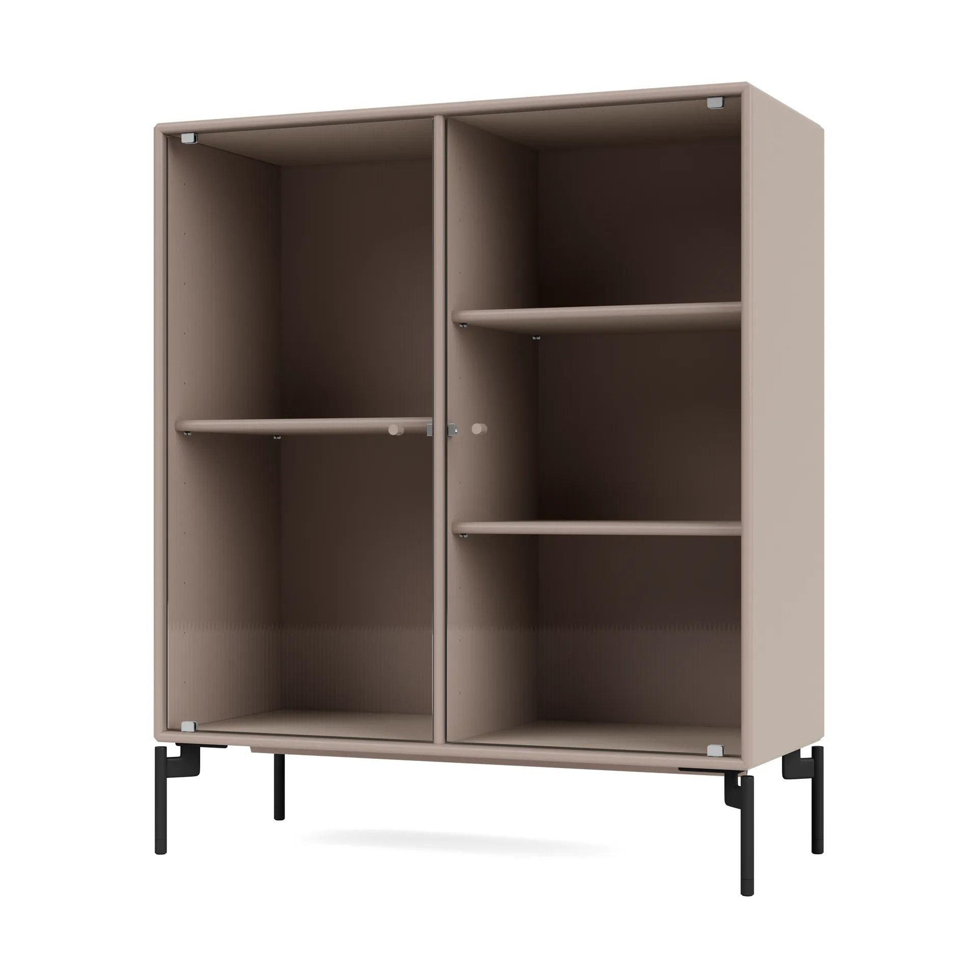 Ripple II display cabinet 69.6x82.2x30 cm, Mushroom-legs black Montana