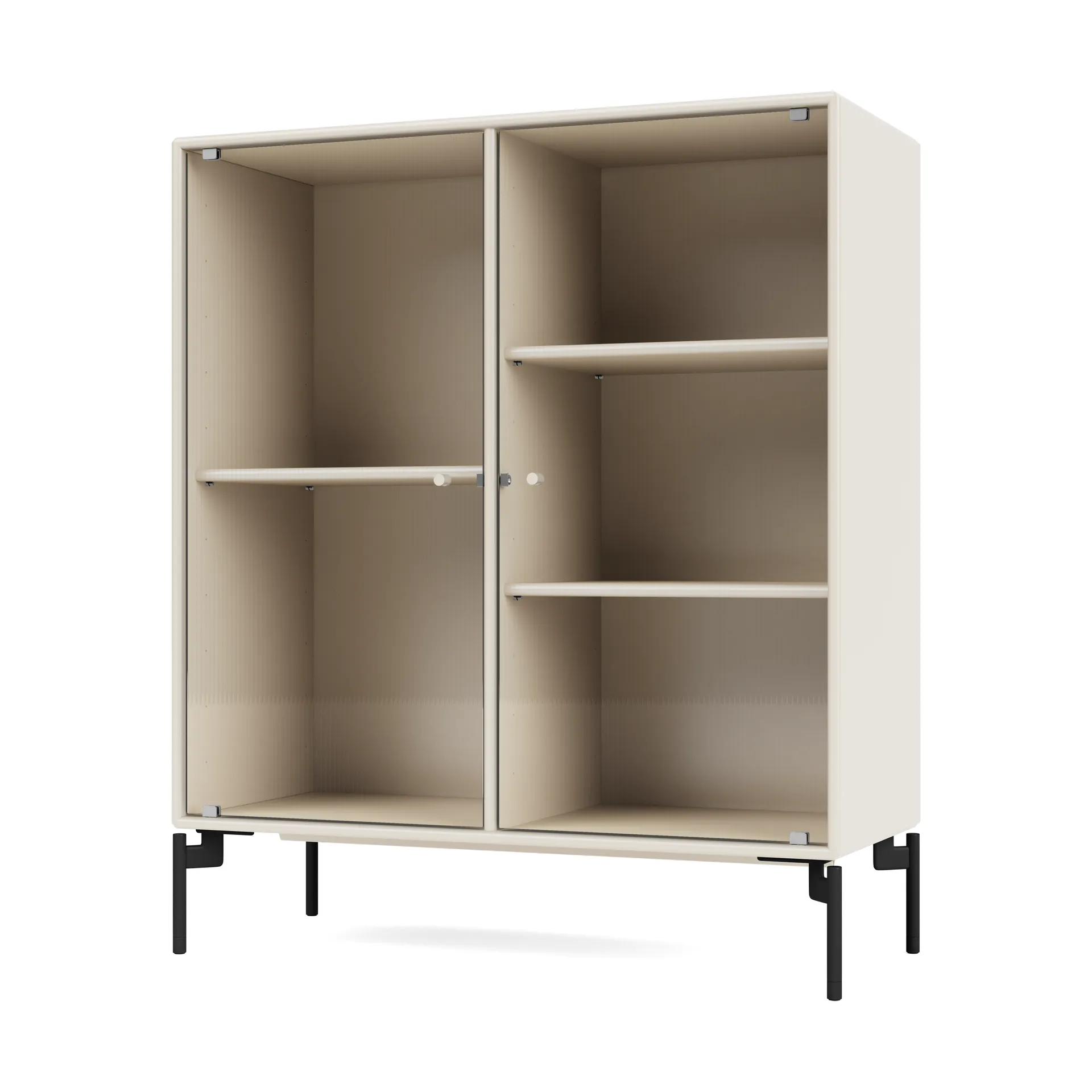 Ripple II display cabinet 69.6x82.2x30 cm, Oat-legs black Montana