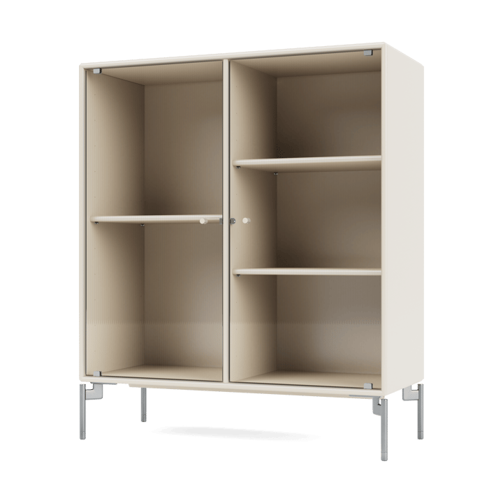 Ripple II display cabinet 69.6x82.2x30 cm - Oat-legs chrome - Montana