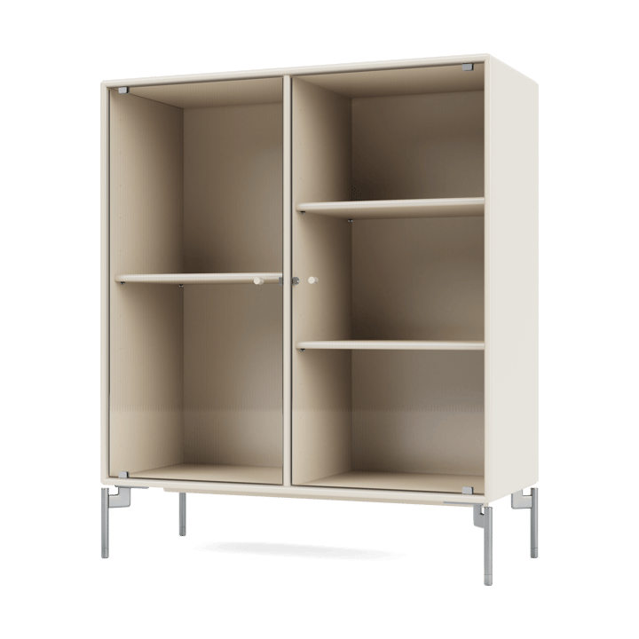 Ripple II display cabinet 69.6x82.2x30 cm - Oat-legs chrome - Montana