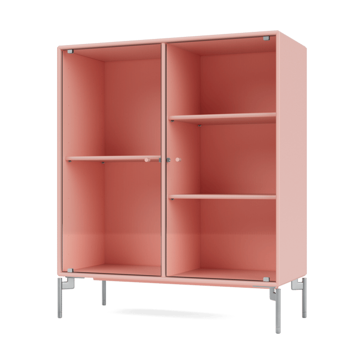 Ripple II display cabinet 69.6x82.2x30 cm - Ruby-legs chrome - Montana