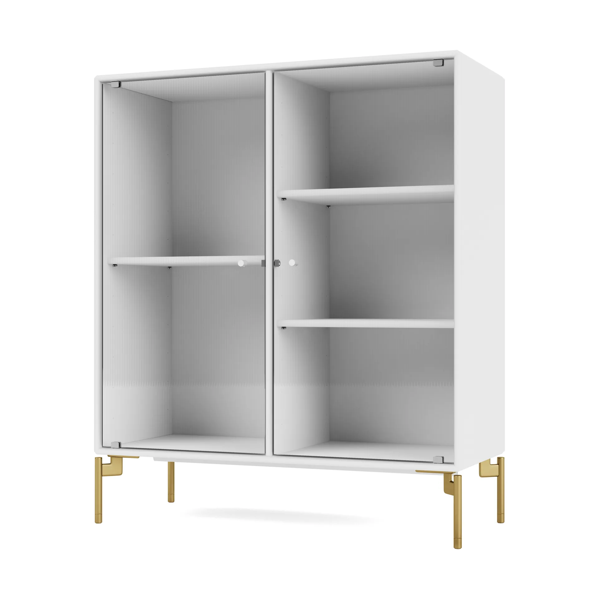 Ripple II display cabinet 69.6x82.2x30 cm, Snow-legs brass Montana
