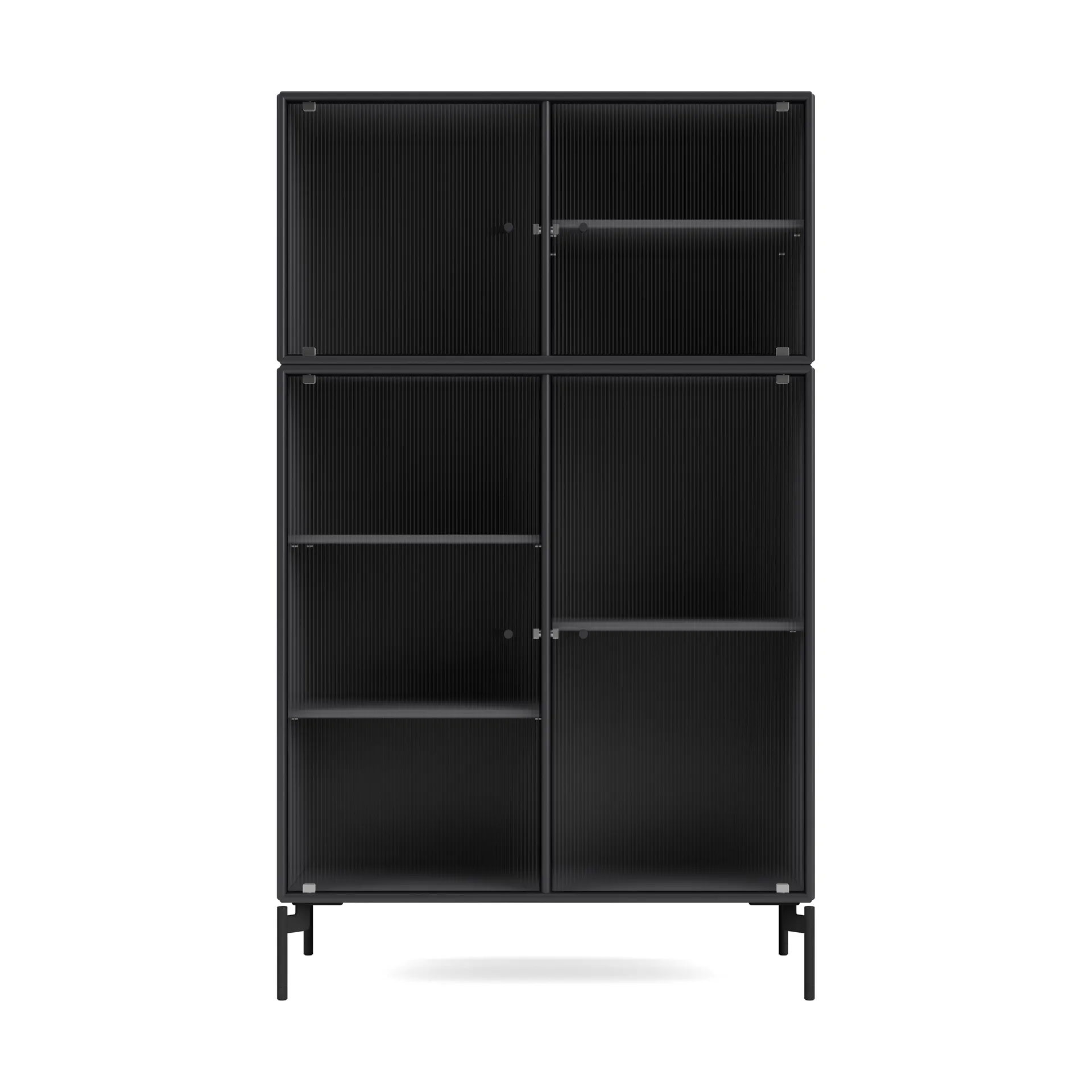 Ripple III display cabinet 69.6x117.6x38 cm, Anthracite-legs black Montana