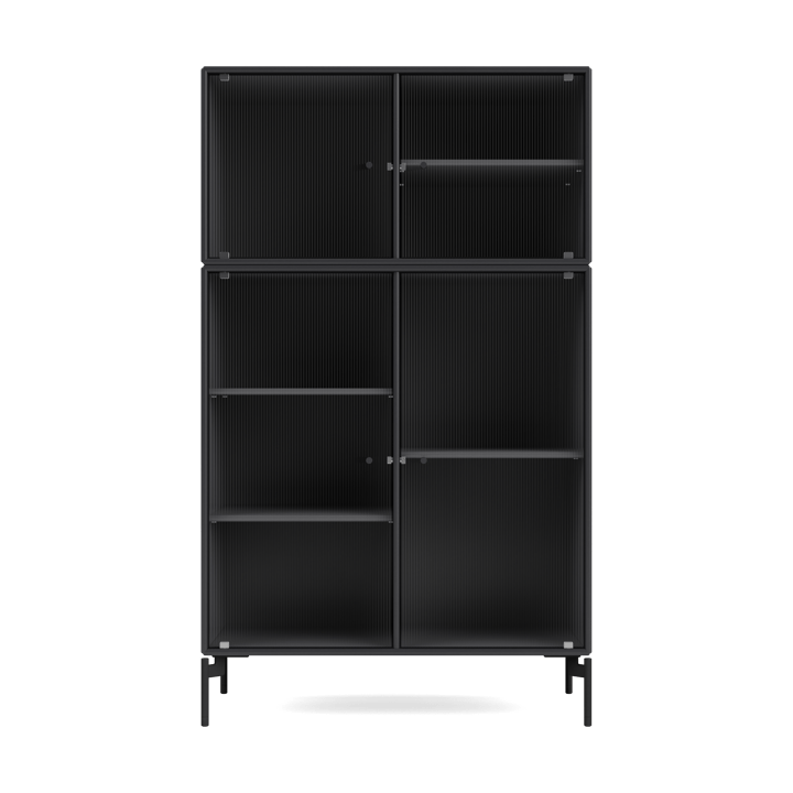 Ripple III display cabinet 69.6x117.6x38 cm - Anthracite-legs black - Montana