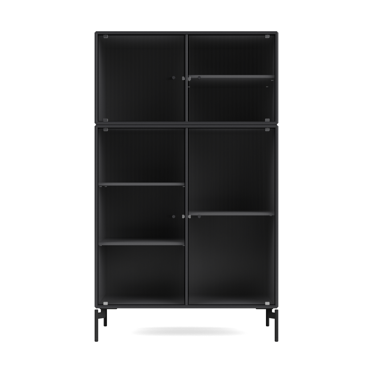 Montana Ripple III display cabinet 69.6x117.6x38 cm Anthracite-legs black